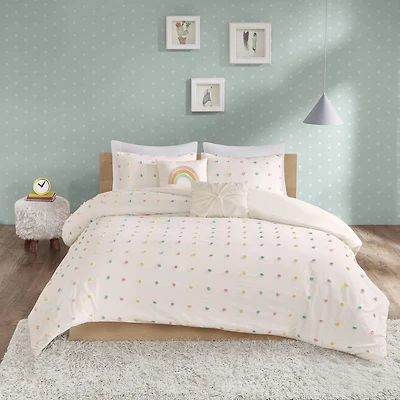 Urban Habitat Kids Ensley Jacquard 100% Cotton Duvet Cover Set with Decorative Pillows