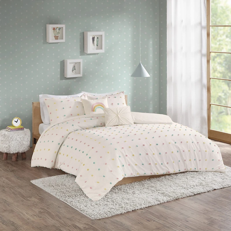 Urban Habitat Kids Ensley Jacquard 100% Cotton Duvet Cover Set with Decorative Pillows