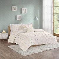 Urban Habitat Kids Ensley Jacquard 100% Cotton  Duvet Cover Set with Decorative Pillows