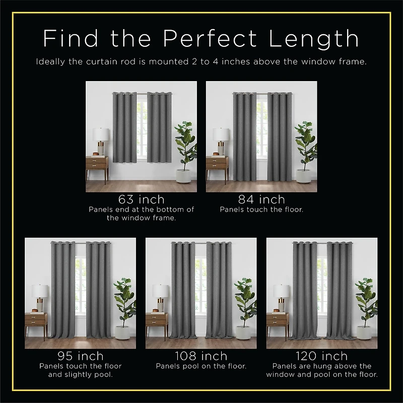 Eclipse Kerry Crispen Geometric Rod Pocket Energy Saving Blackout Set of 2 Curtain Panel
