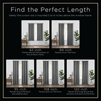 Eclipse Kerry Crispen Geometric Rod Pocket Energy Saving Blackout Set of 2 Curtain Panel