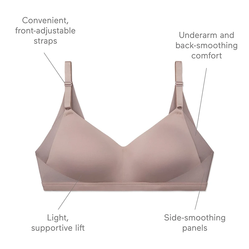 Warners® No Side Effects® Underarm and Back-Smoothing Comfort Wireless Lift T-Shirt Bra RN2231A