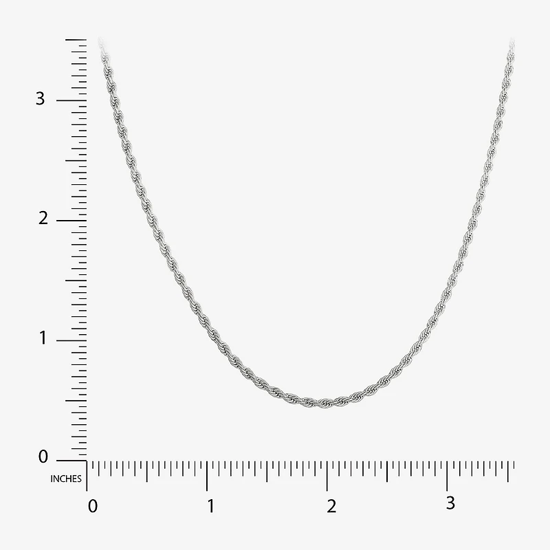 Shaquille O'Neal XLG™ Mens Stainless Steel 24 Inch Rope Chain Necklace