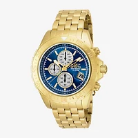 Invicta Aviator Mens Chronograph Gold Tone Stainless Steel Bracelet Watch 18855