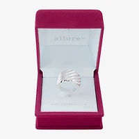 Sparkle Allure Polished Woven Womens 22MM Pure Silver Over Brass Band