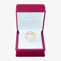 Sparkle Allure Paperclip Womens 5MM Cubic Zirconia 14K Gold Over Brass Band
