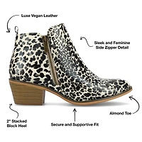 Journee Collection Womens Rebel Booties Block Heel