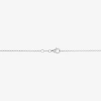 Womens Sterling Silver Round 18 Inch Pendant Necklace