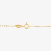 Womens White Mother Of Pearl 14K Gold Over Silver Round 18 Inch Pendant Necklace