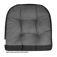 Sweet Home Collection™ Rocking Chair Cushion 2 Piece Tufted Non Slip Set of Upper and Lower Cushions