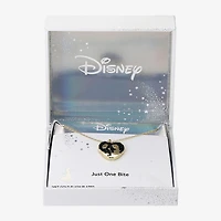 Disney Classics Just One Bite Apple Womens Black Crystal 10K Gold Over Brass 16 Inch Pendant Necklace
