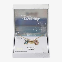 Disney Classics Seashell Womens 10K Gold Over Brass 16 Inch Pendant Necklace