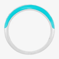 Limited Quantities! Womens 5.5MM Lab Created White Sapphire Sterling Silver Band