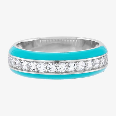 Limited Quantities! Womens 5.5MM Lab Created White Sapphire Sterling Silver Band