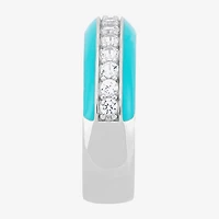 Limited Quantities! Womens 5.5MM Lab Created White Sapphire Sterling Silver Band