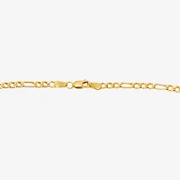 Womens 14K Gold 24 Inch Figaro Chain Necklace