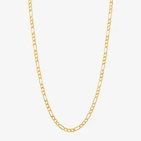 Womens 14K Gold 24 Inch Figaro Chain Necklace