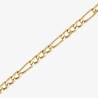 Womens 14K Gold 24 Inch Figaro Chain Necklace
