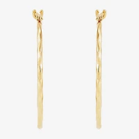 Womens 14K Gold 23mm Round Hoop Earrings