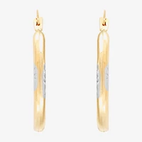 Womens 14K Gold 21.5mm Round Hoop Earrings