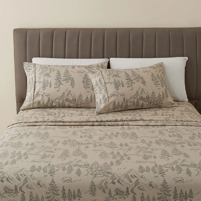 Linery Rustic Lodge Microfiber Sheet Set
