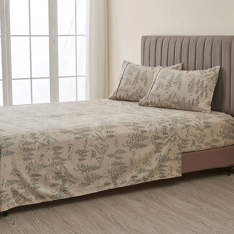 Linery Rustic Lodge Microfiber Sheet Set
