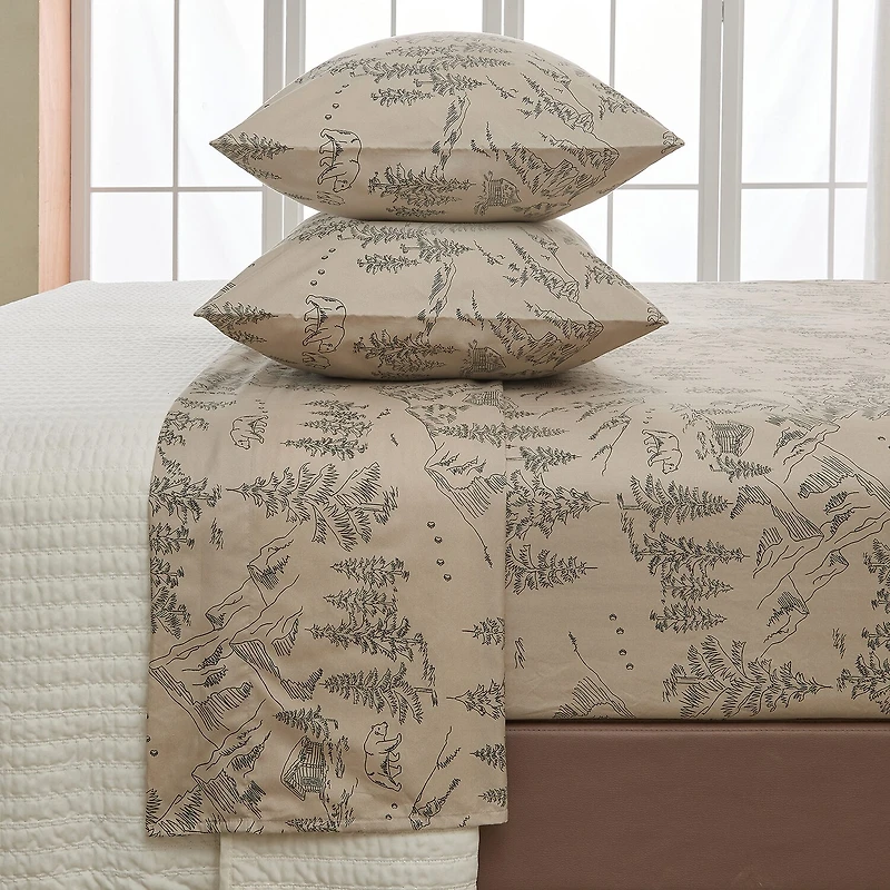 Linery Rustic Lodge Microfiber Sheet Set