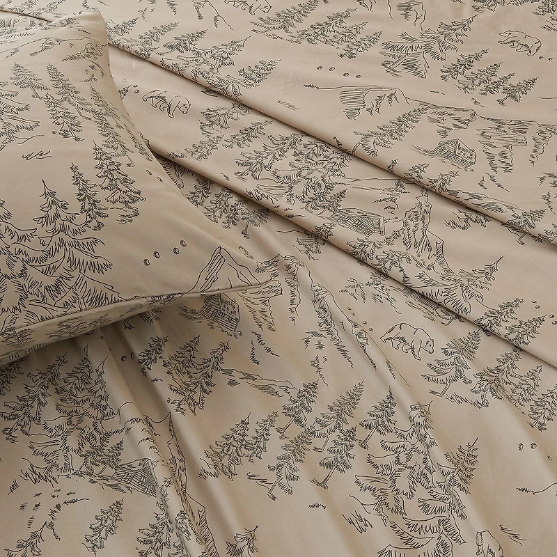 Linery Rustic Lodge Microfiber Sheet Set