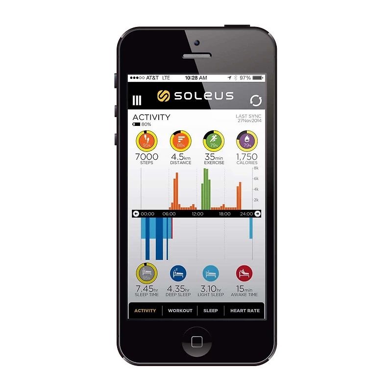 Soleus Thrive Black and Pink Activity Tracker and Heart Rate Monitor Band