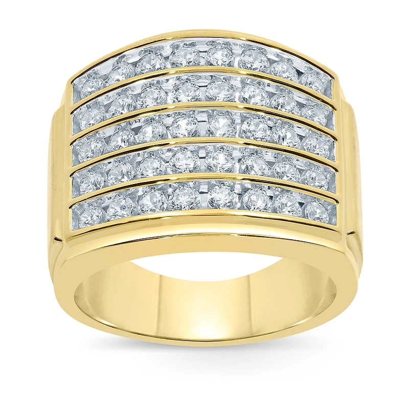 Mens CT. T.W. Natural Diamond 10K Gold Fashion Ring