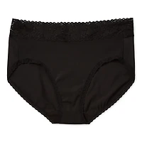 Ambrielle Everyday High Cut With Lace Trim Panty