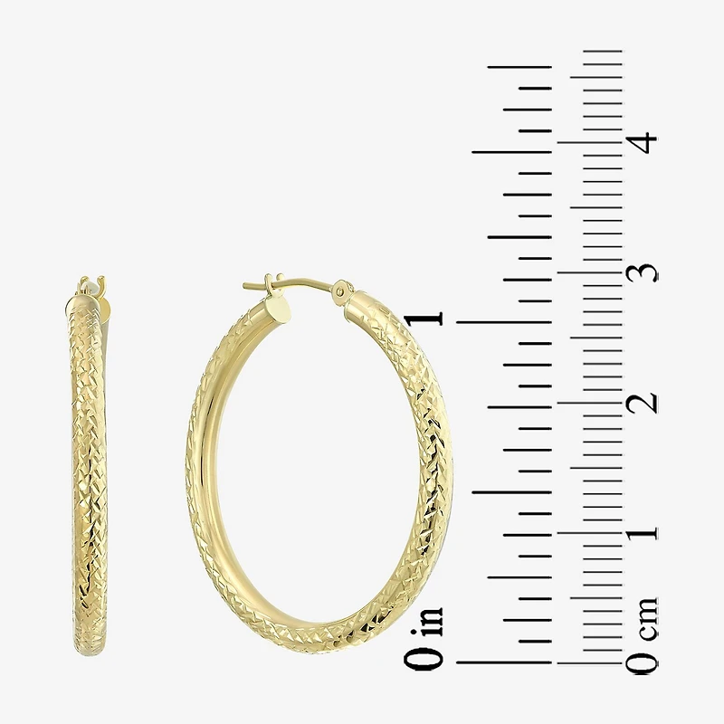 Womens 14K Gold 30mm Hoop Earrings