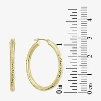 Womens 14K Gold 30mm Hoop Earrings