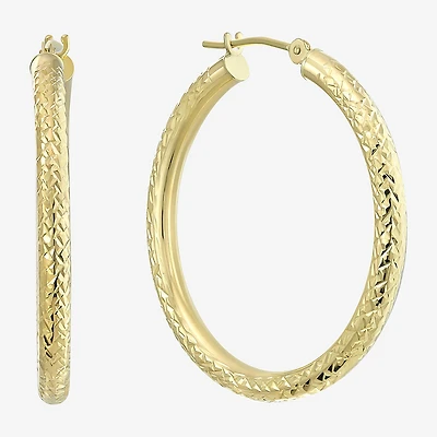 Womens 14K Gold 30mm Hoop Earrings