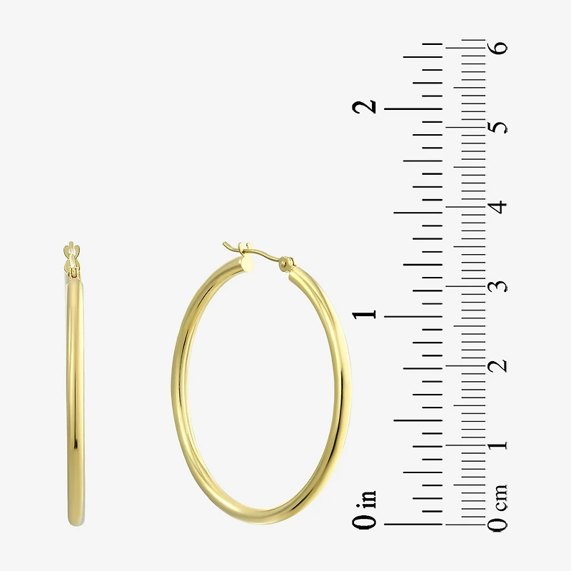 10K Yellow Gold 39mm Hoop Earrings