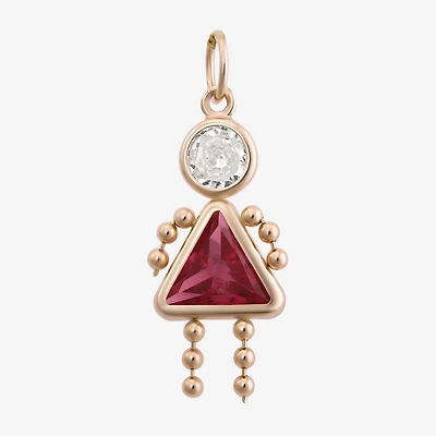 10K Gold October Birthstone Babies Girl Charm