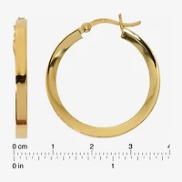 Womens 24K Gold Over Silver 30mm Hoop Earrings