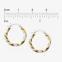 Womens 24K Gold Over Silver Drop Earrings