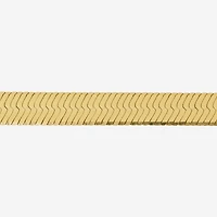 Made in Italy Womens 24K Gold Over Silver Inch Herringbone Chain Necklace
