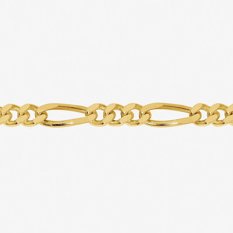 Made in Italy Womens 24K Gold Over Silver Inch Figaro Chain Necklace