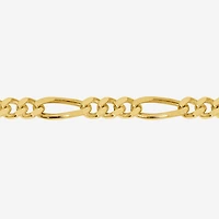 Made in Italy Womens 24K Gold Over Silver Inch Figaro Chain Necklace