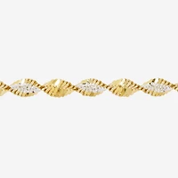 Made in Italy Womens 24K Gold Over Silver Sterling Silver Inch Singapore Chain Necklace