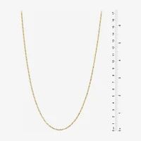 Made in Italy Womens 24K Gold Over Silver Sterling Silver 18 Inch Chain Necklace