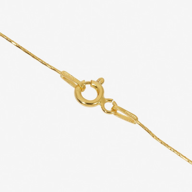 Made in Italy Womens 24K Gold Over Silver Sterling Silver Inch Link Chain Necklace