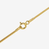 Made Italy Womens 24K Gold Over Silver Sterling 30 Inch Snake Chain Necklace