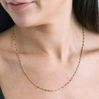 Made in Italy Womens 24K Gold Over Silver Sterling Silver 20 Inch Rope Chain Necklace