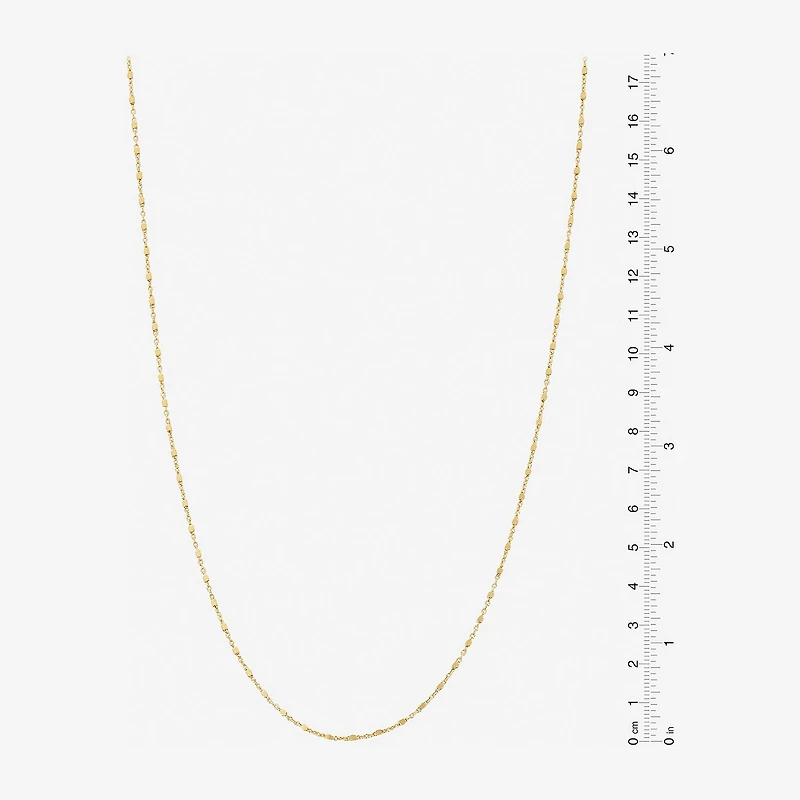 Made in Italy Womens 24K Gold Over Silver Sterling Silver 20 Inch Rope Chain Necklace