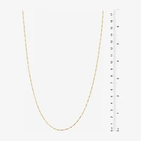 Made in Italy Womens 24K Gold Over Silver Sterling Silver 20 Inch Rope Chain Necklace