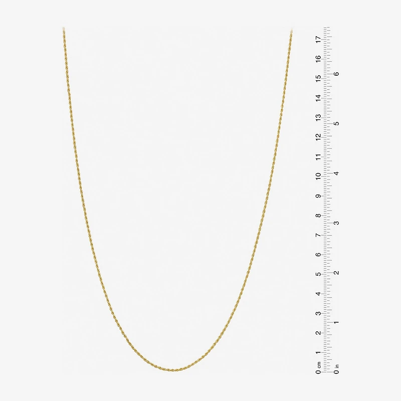 Made Italy 24K Gold Over Silver Sterling 16 Inch Solid Rope Chain Necklace