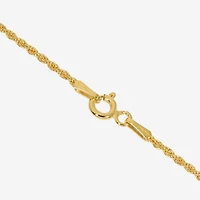 Made Italy 24K Gold Over Silver Sterling 16 Inch Solid Rope Chain Necklace